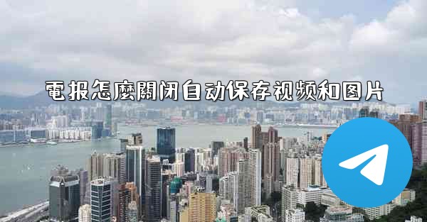 電报怎麼關闭自动保存视频和图片