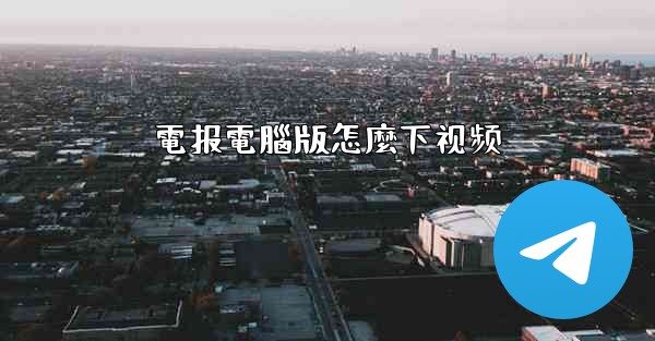 電报電腦版怎麼下视频