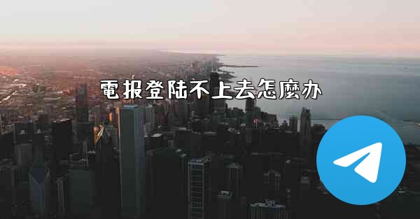 電报登陆不上去怎麼办