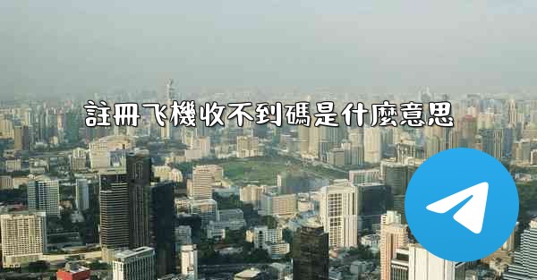 註冊飞機收不到碼是什麼意思