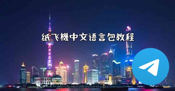 纸飞機中文语言包教程