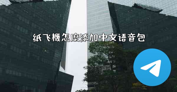 纸飞機怎麼添加中文语音包