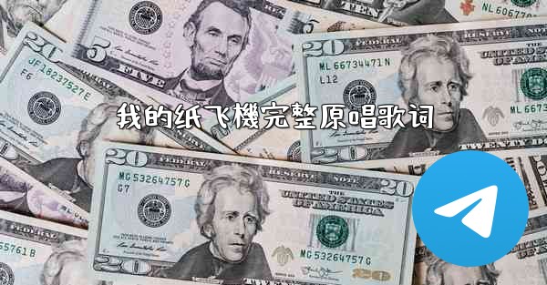 我的纸飞機完整原唱歌词