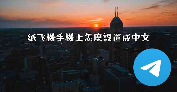 纸飞機手機上怎麼設置成中文