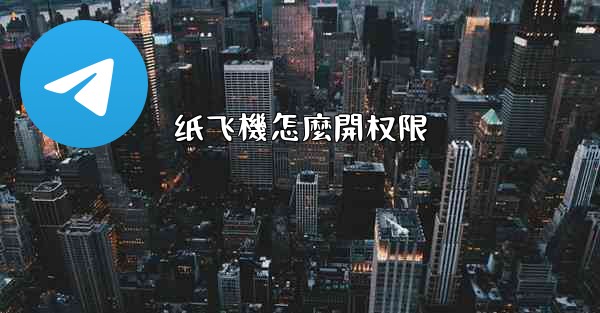 纸飞機怎麼開权限