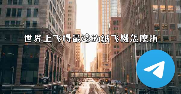 世界上飞得最遠的纸飞機怎麼折