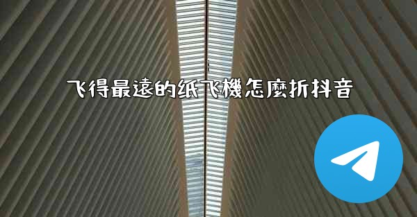 飞得最遠的纸飞機怎麼折抖音