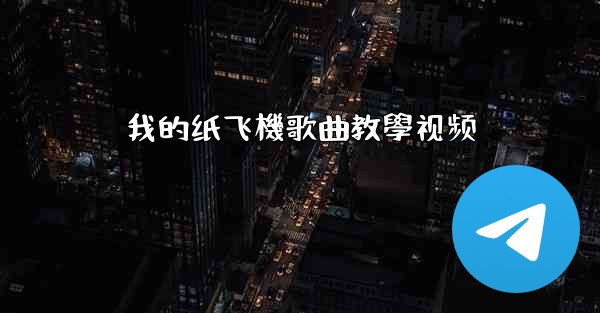 我的纸飞機歌曲教學视频