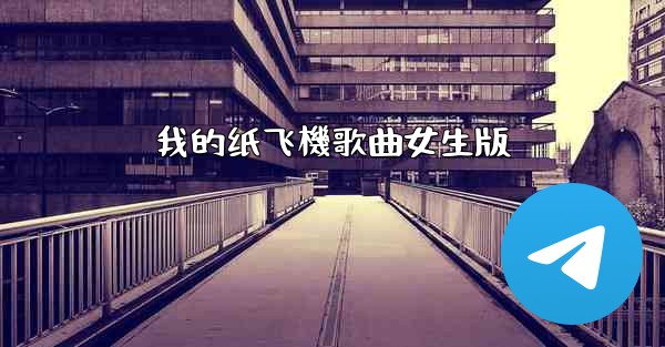 我的纸飞機歌曲女生版