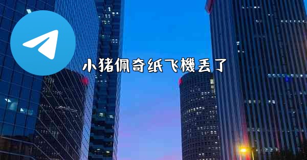 小猪佩奇纸飞機丢了