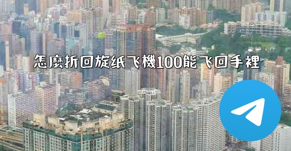 怎麼折回旋纸飞機100能飞回手裡