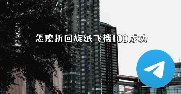 怎麼折回旋纸飞機100成功