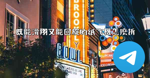 既能滑翔又能回旋的纸飞機怎麼折