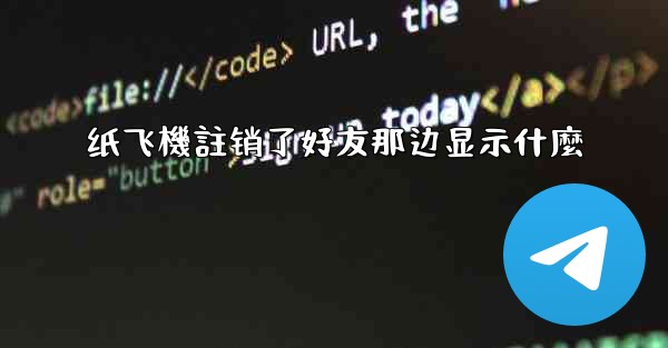 纸飞機註销了好友那边显示什麼