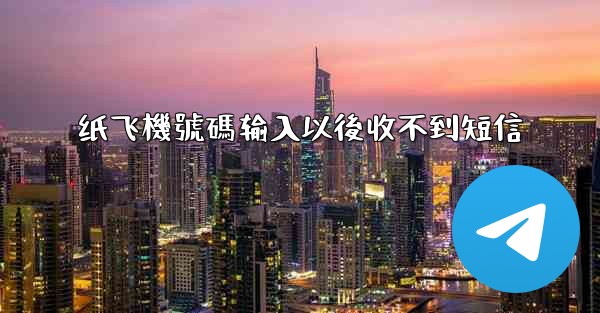 纸飞機號碼输入以後收不到短信