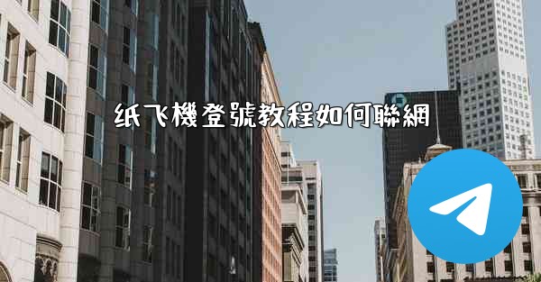 纸飞機登號教程如何聯網