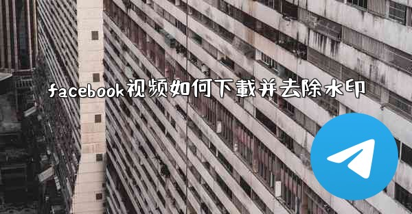 facebook视频如何下載并去除水印