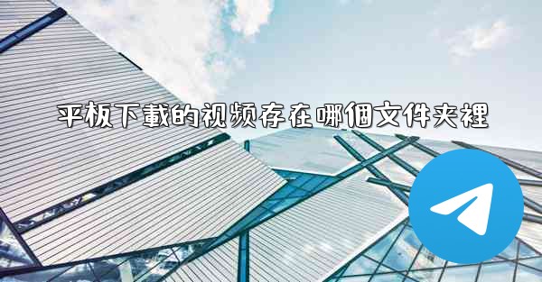 平板下載的视频存在哪個文件夹裡