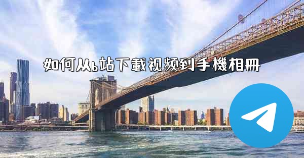 如何从b站下載视频到手機相冊