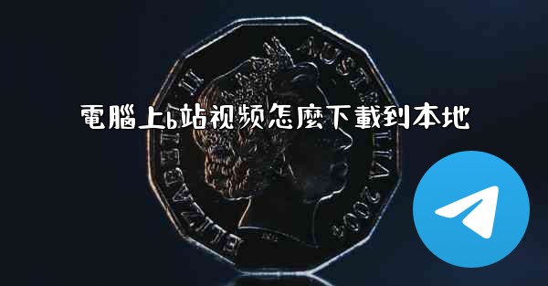 電腦上b站视频怎麼下載到本地