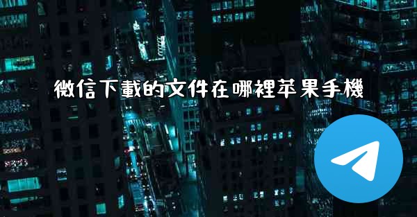 微信下載的文件在哪裡苹果手機