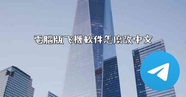 電腦版飞機軟件怎麼改中文
