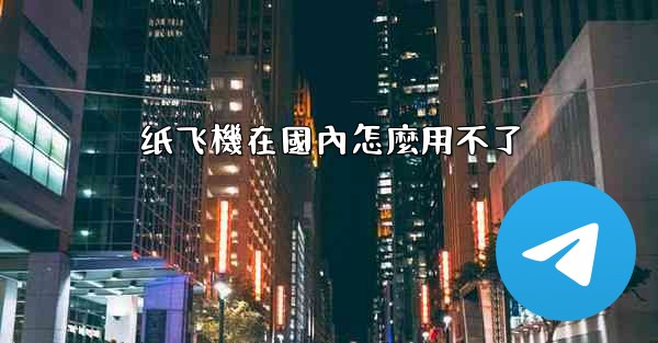 纸飞機在國內怎麼用不了