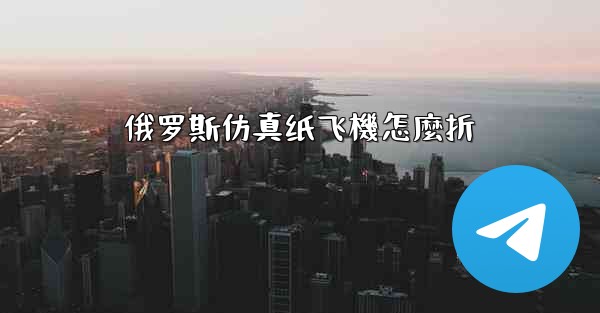 俄罗斯仿真纸飞機怎麼折