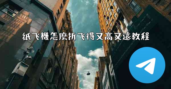 纸飞機怎麼折飞得又高又遠教程