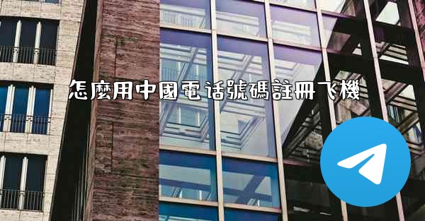 怎麼用中國電话號碼註冊飞機