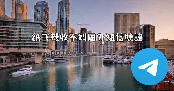 纸飞機收不到國外短信驗證