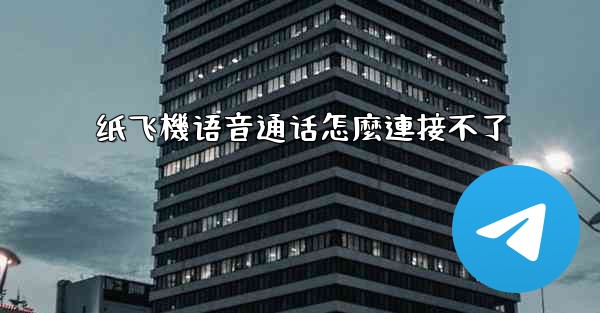 纸飞機语音通话怎麼連接不了