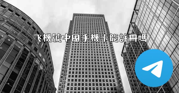 飞機號中國手機卡能註冊嗎