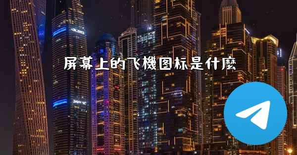 屏幕上的飞機图标是什麼