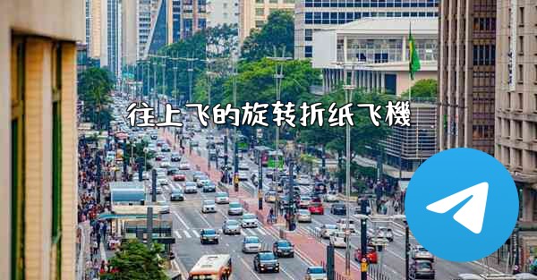 往上飞的旋转折纸飞機