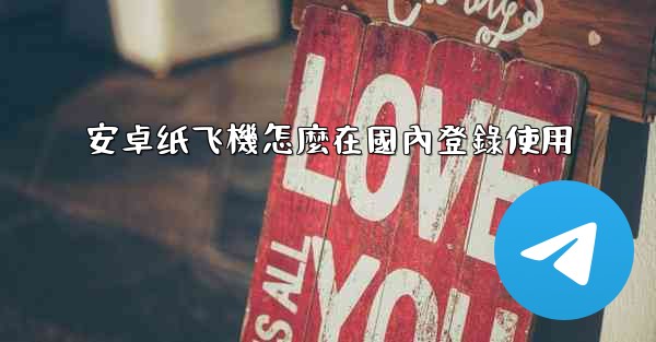 安卓纸飞機怎麼在國內登錄使用