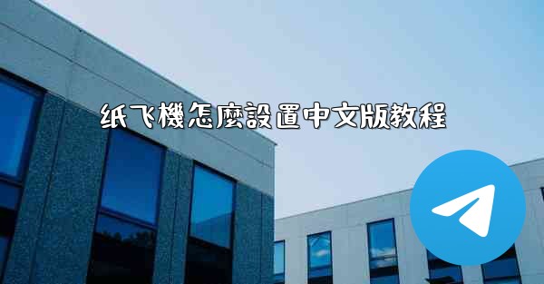 纸飞機怎麼設置中文版教程