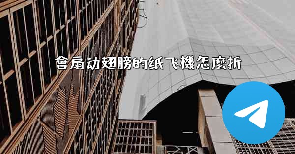 會扇动翅膀的纸飞機怎麼折