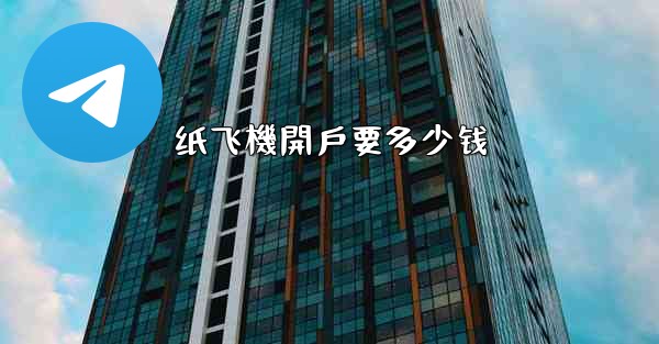 纸飞機開戶要多少钱