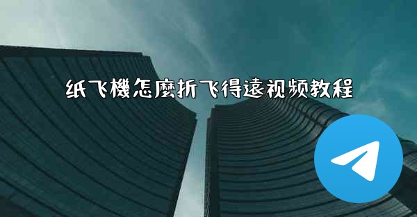 纸飞機怎麼折飞得遠视频教程