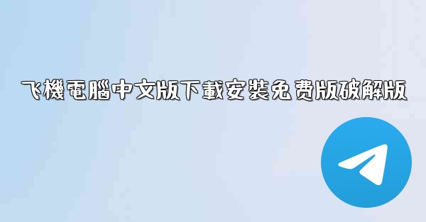 飞機電腦中文版下載安裝免费版破解版