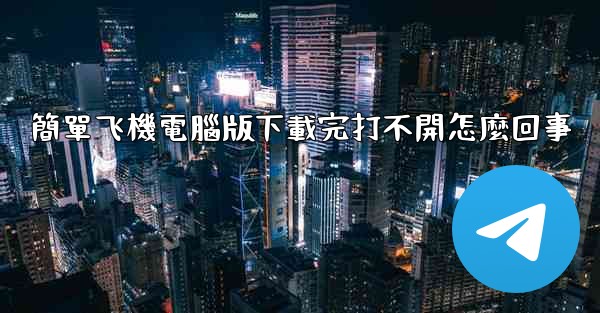 簡單飞機電腦版下載完打不開怎麼回事
