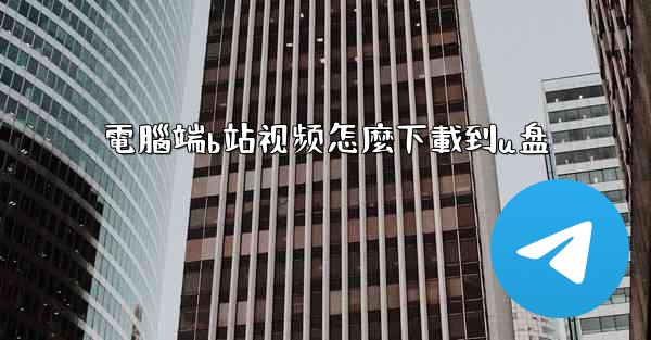 電腦端b站视频怎麼下載到u盘