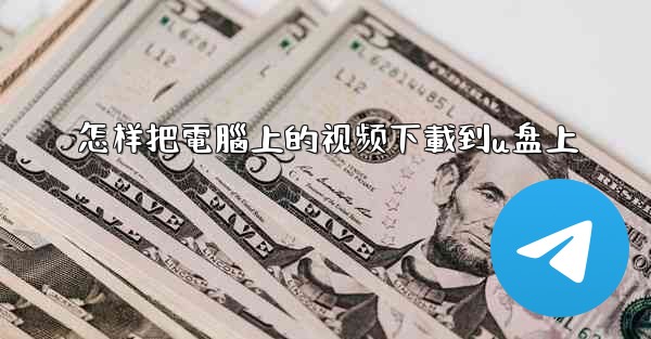 怎样把電腦上的视频下載到u盘上