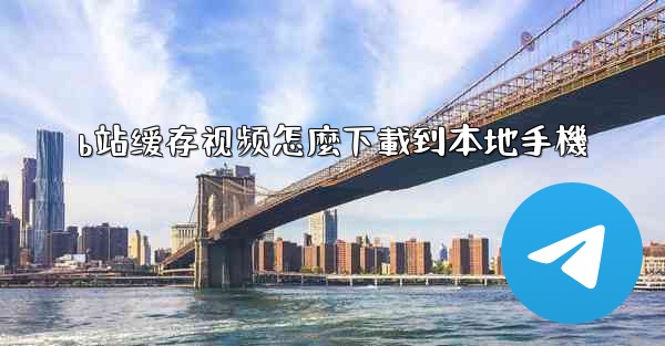 b站缓存视频怎麼下載到本地手機