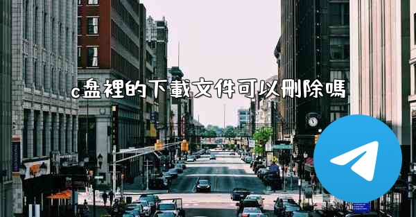 c盘裡的下載文件可以刪除嗎