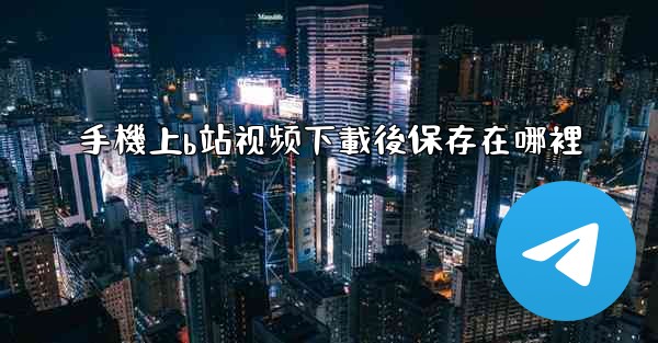 手機上b站视频下載後保存在哪裡