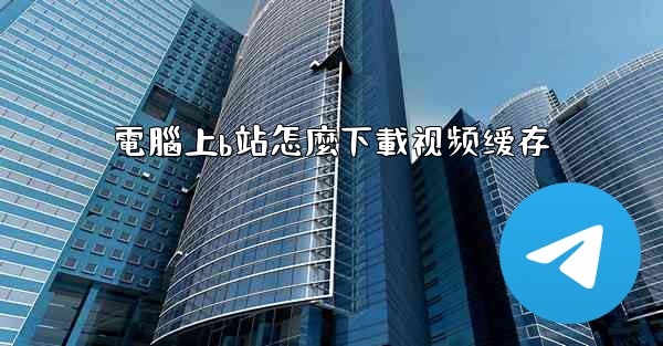 電腦上b站怎麼下載视频缓存