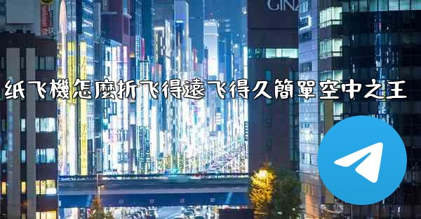 纸飞機怎麼折飞得遠飞得久簡單空中之王