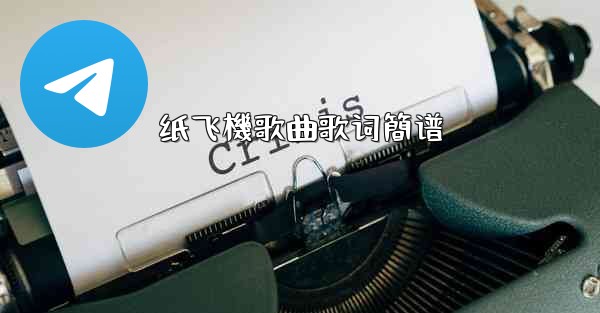 纸飞機歌曲歌词簡谱